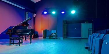 Performance room with grand piano